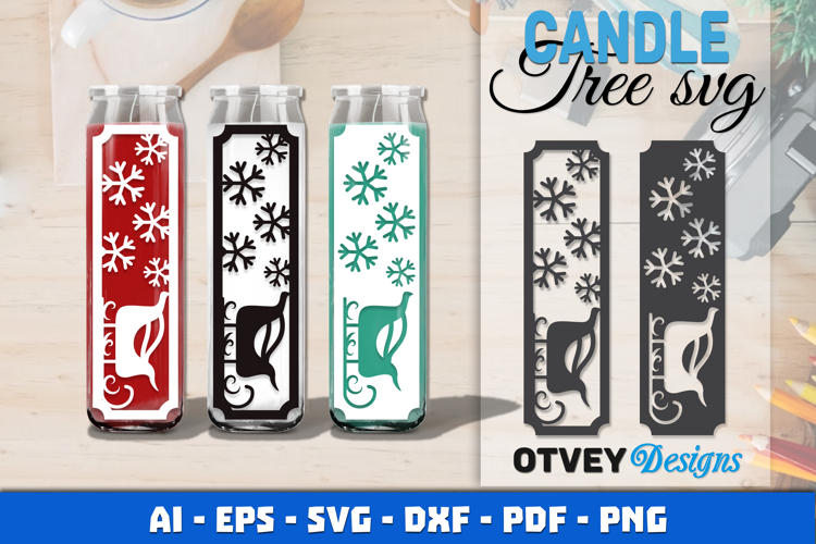 Dollar Tree Christmas Candle SVG | Vertical Designs