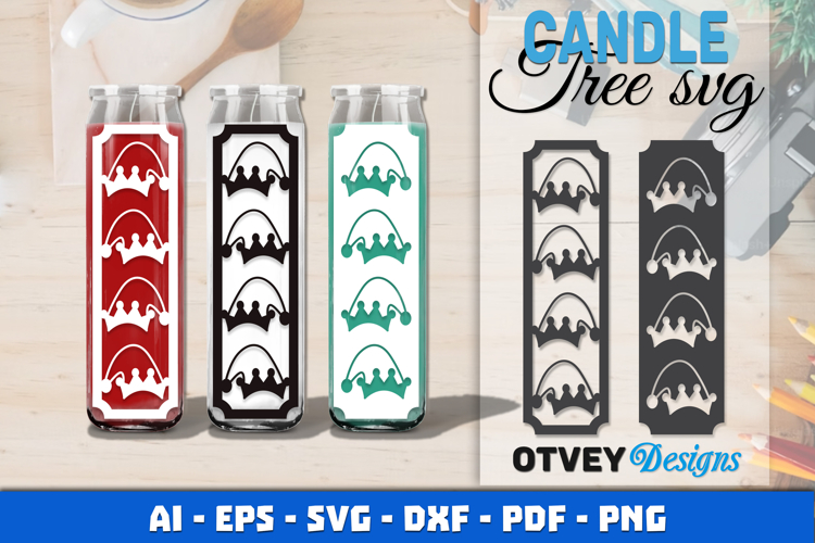 Dollar Tree Christmas Candle SVG | Vertical Designs