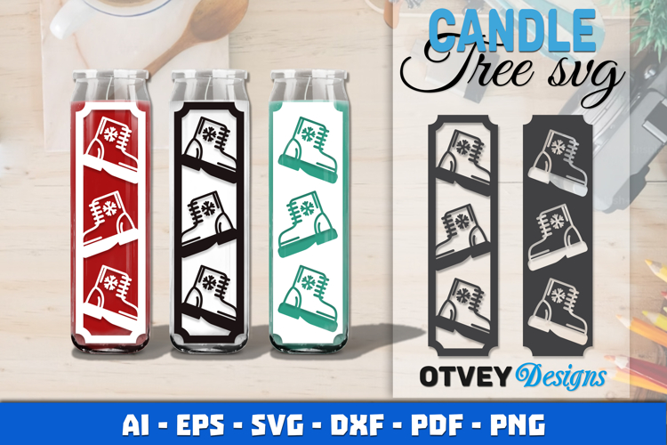 Dollar Tree Christmas Candle SVG | Vertical Designs