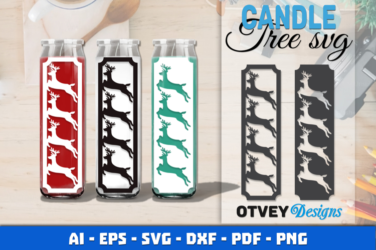 Dollar Tree Christmas Candle SVG | Vertical Designs
