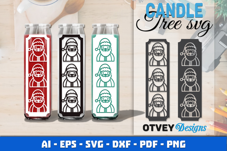 Dollar Tree Christmas Candle SVG | Vertical Designs