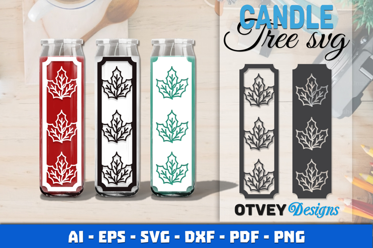 Dollar Tree Christmas Candle SVG | Vertical Designs