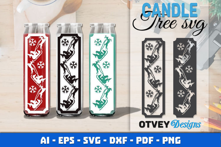 Dollar Tree Christmas Candle SVG | Vertical Designs