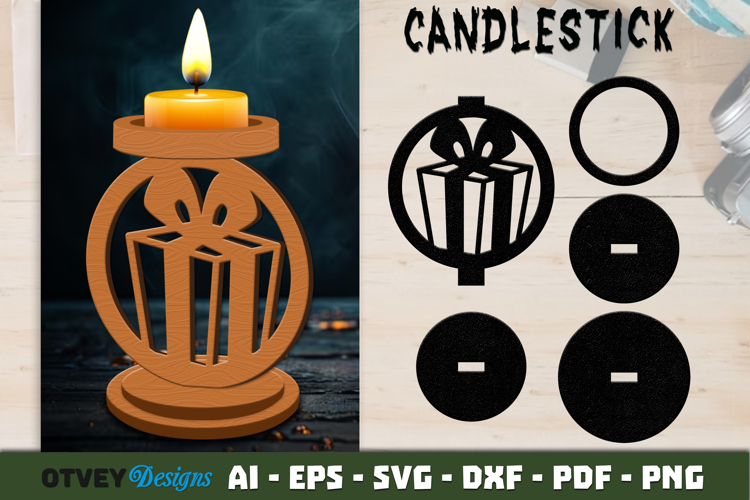 Christmas Candlestick Lasercut