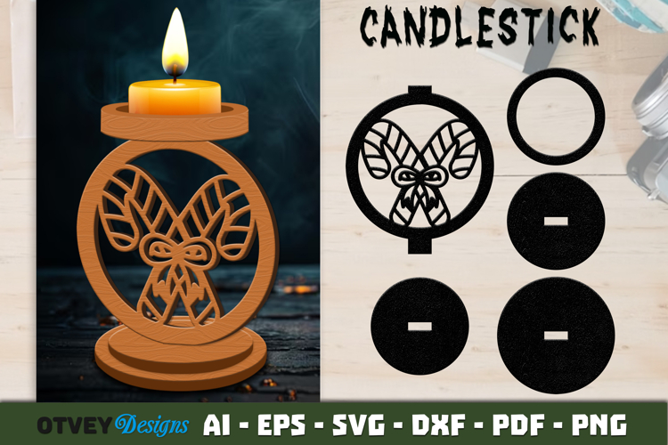 Christmas Candlestick Lasercut