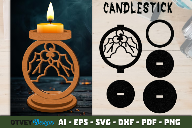 Christmas Candlestick Lasercut