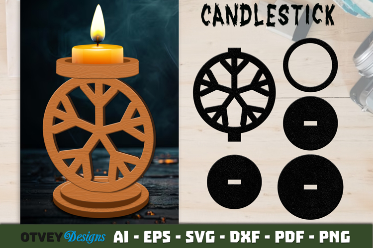 Christmas Candlestick Lasercut