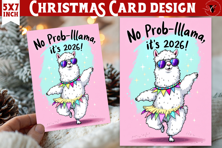 Cute Christmas Card | Christmas Lama