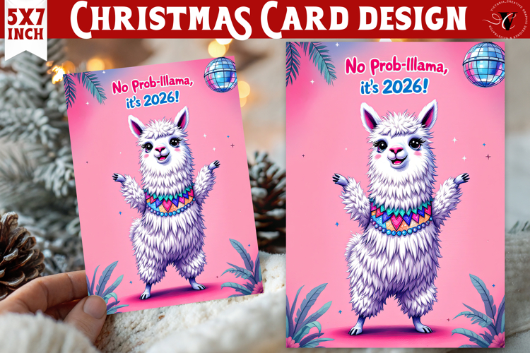 Cute Christmas Card | Christmas Lama