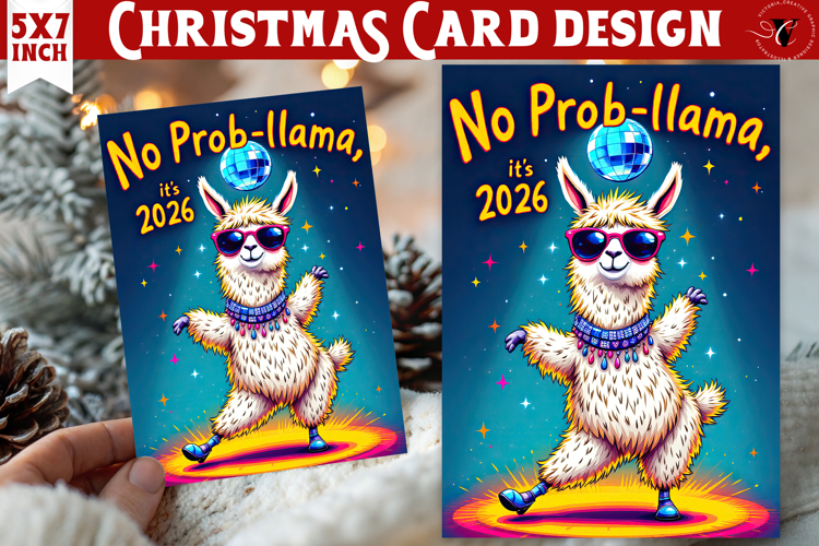 Cute Christmas Card | Christmas Lama