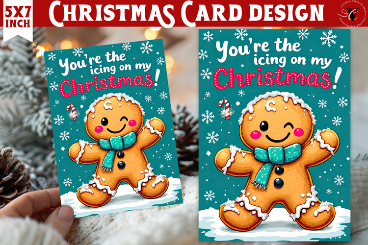 Cute Christmas Card | Christmas Gingerbread man