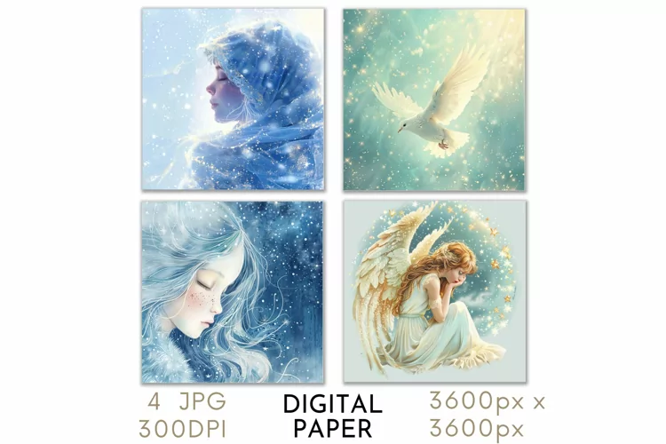 Christmas Card Paper Watercolor JPG