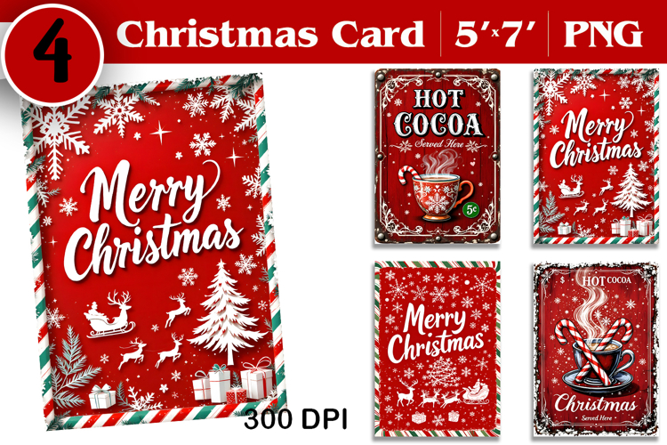 Merry Christmas Card. Printable cards. Coffee christmas