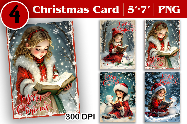 Merry Christmas Card. Printable cards. Winter design