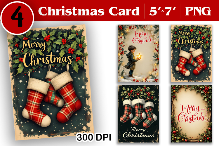 Merry Christmas Card. Printable cards. Winter design