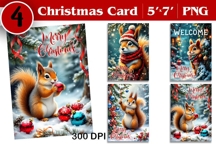 Merry Christmas Card. Printable cards. Winter design