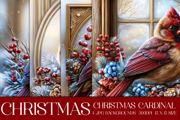 Christmas Background, Christmas Cardinal Bird Background s12