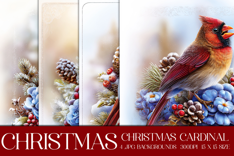 Christmas Background, Christmas Cardinal Bird Background s14