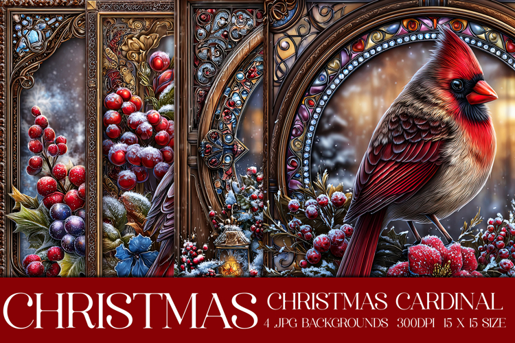 Christmas Background, Christmas Cardinal Bird Background s17