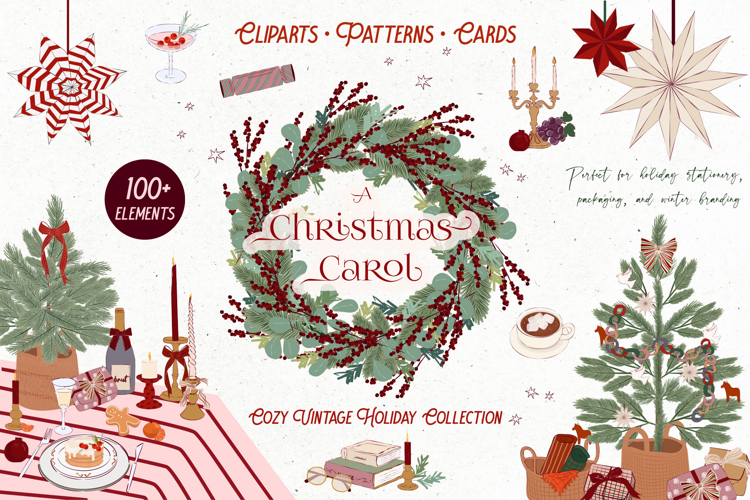 Christmas Carol Vintage Holiday Pack