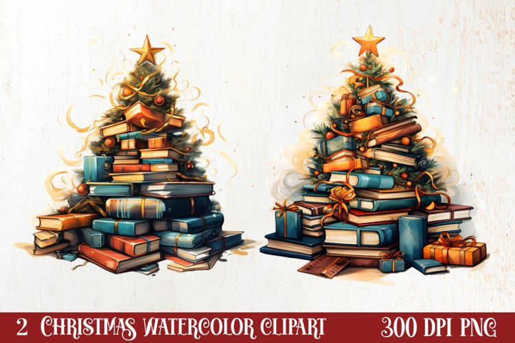 Watercolor Book Clipart Image 8