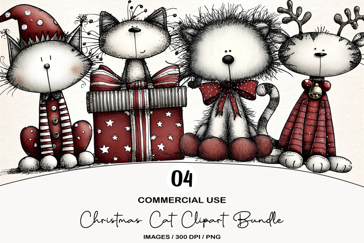 Christmas Cat Clipart