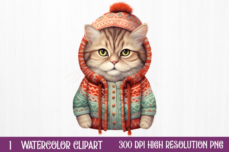Christmas Cats Clipart, Christmas Cats Sublimation, Christmas Cats watercolor, Watercolor Christmas Cats, Christmas Cats Clip Art, Christmas Cats PNG, Christmas Cats Sublimation PNG, Christmas Cats Clipart PNG, Christmas Cats Watercolor Bundle, Christmas 