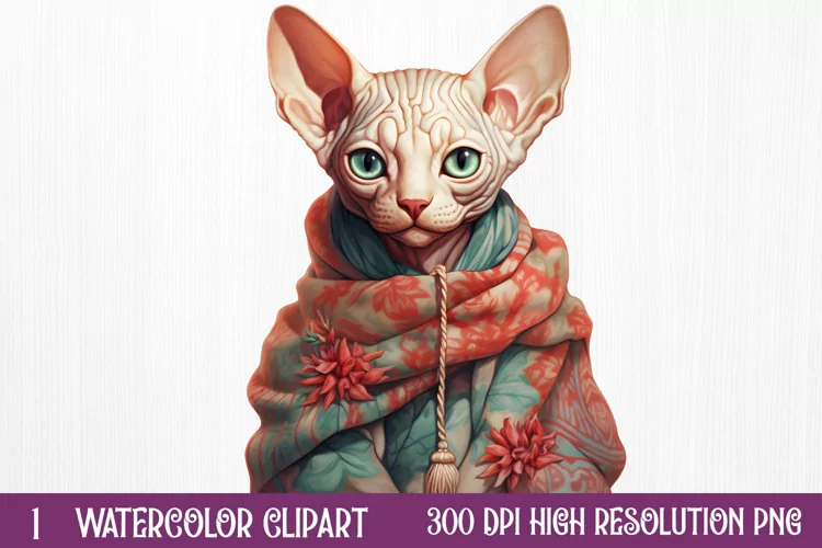 Christmas Cats Sublimation Clipart, Christmas Cats Clipart