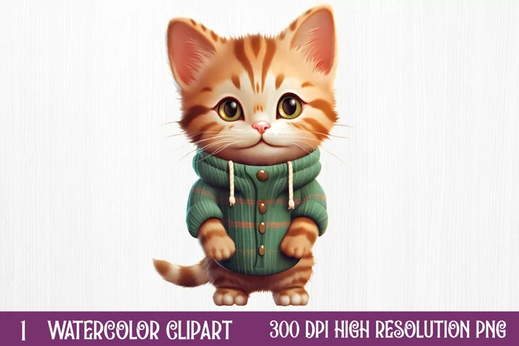 Christmas Cats Sublimation Clipart, Christmas Cats Clipart