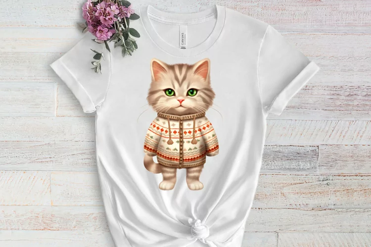 Christmas Cats Sublimation Clipart, Christmas Cats Clipart