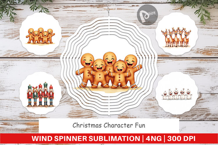 Christmas Character Fun Wind Spinner example image 1