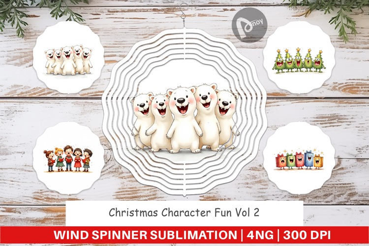 Christmas Character Fun Wind Spinner