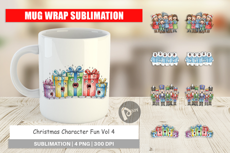 Christmas Character Fun 2 Mug Wrap