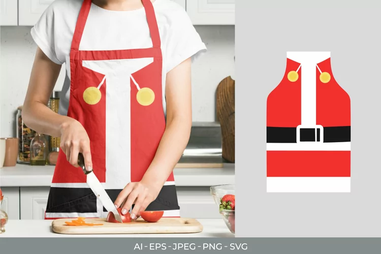 Santa Costume for Apron Template Sublimation
