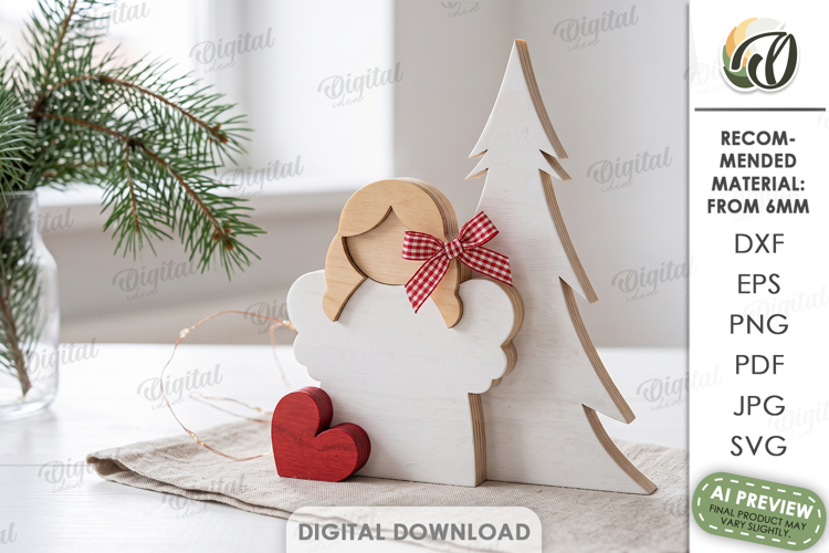 Christmas Characters Stand Laser Cut. Stand Decor SVG