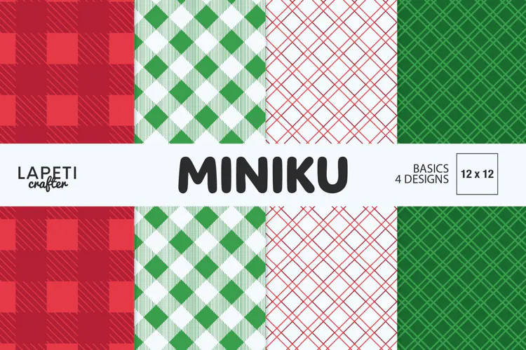 Christmas Check and Plaid Digital Papers