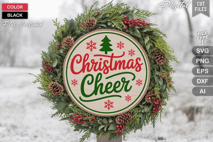 Round Christmas Ornament Svg Image 21