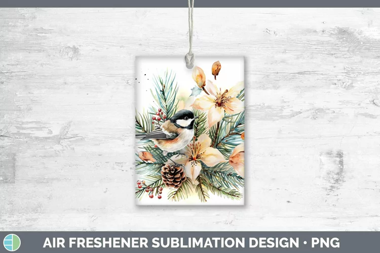 Christmas Chickadee Air Freshener Sublimation Car Freshener