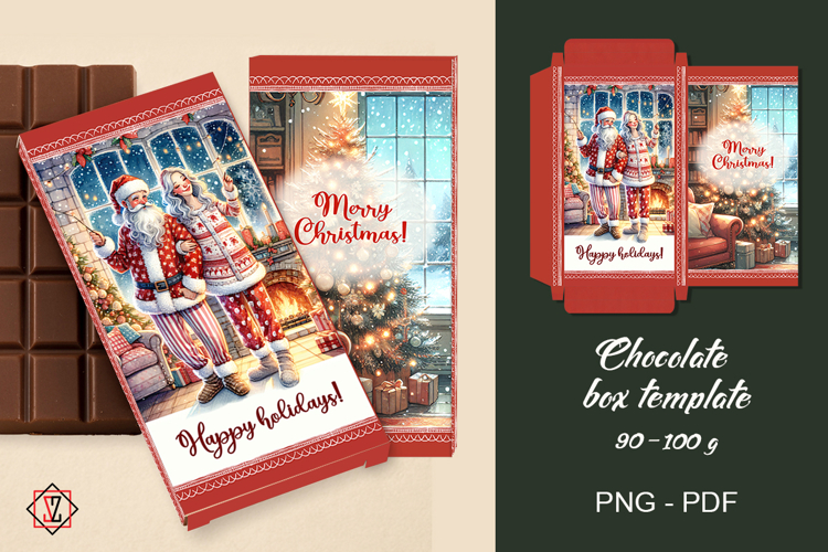 Christmas chocolate box template