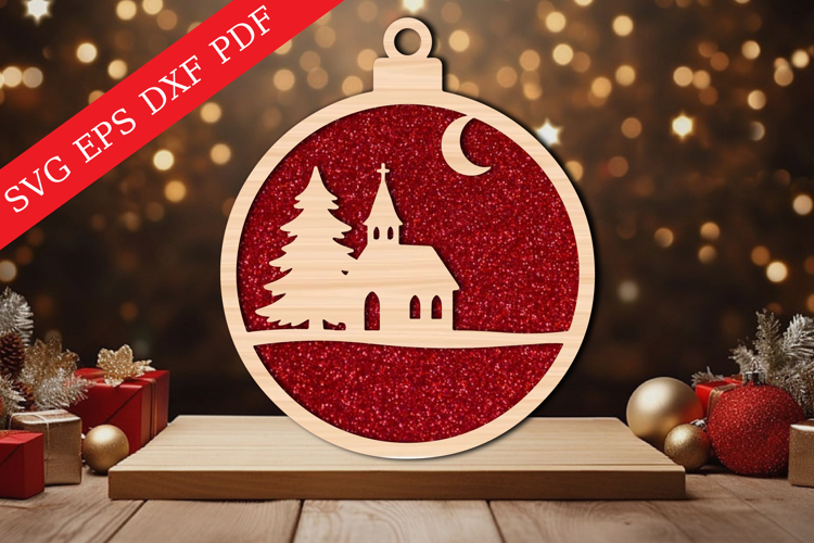 Christmas Church Ornament SVG