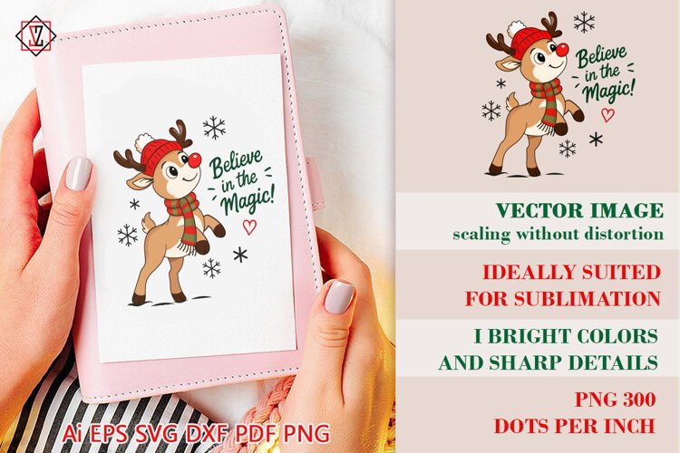Christmas Reindeer Clipart example image 1