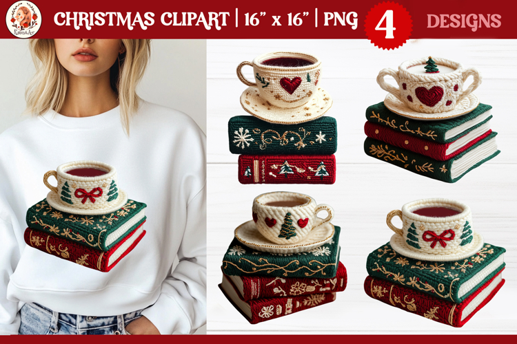 Vintage Christmas Book Latch Hook Fauh Sublimation