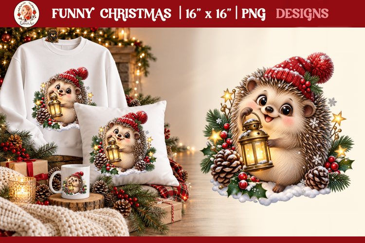 Funny Cute Christmas Animals PNG Clipart