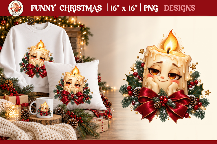 Funny Cute Christmas Animals PNG Clipart