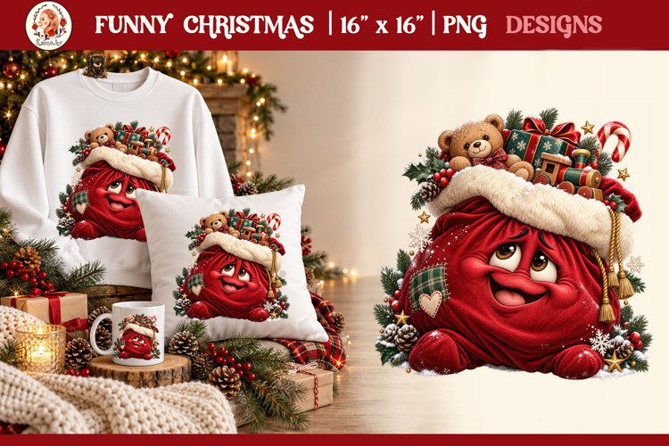 Funny Cute Christmas Animals PNG Clipart
