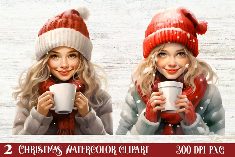 Christmas Little Girl Clipart Sublimation, Christmas PNG