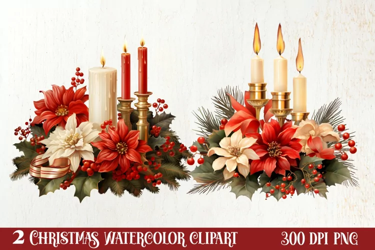 Christmas Family Animals Clipart, Christmas Family