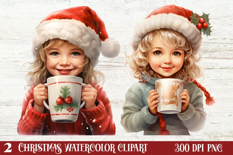Christmas Little Girl Clipart Sublimation, Christmas PNG