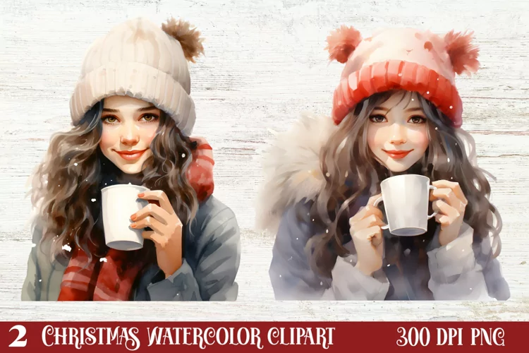 Christmas Little Girl Clipart Sublimation, Christmas PNG