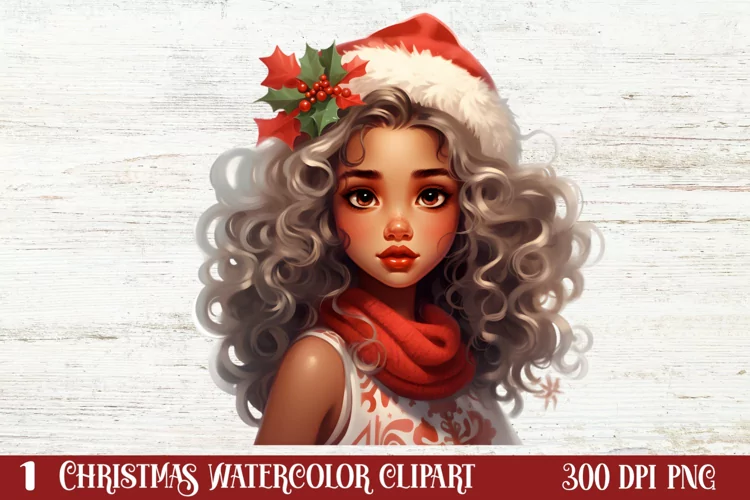 Christmas Mermaid Clipart Sublimation, Christmas PNG